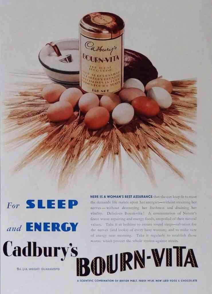 Cadburys Chocolate Bourn Vita Vintage Advert A4 Photo Print