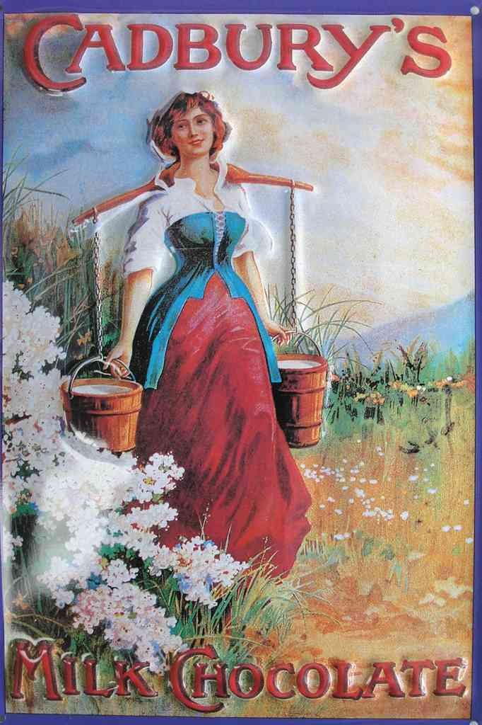 Cadburys Chocolate Milk Maid Vintage Advert A4 Photo Print