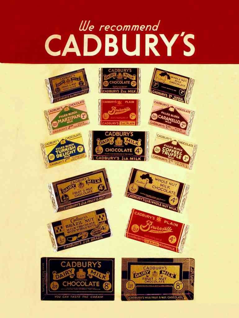 Cadburys Chocolate Selection Vintage Advert A4 Photo Print