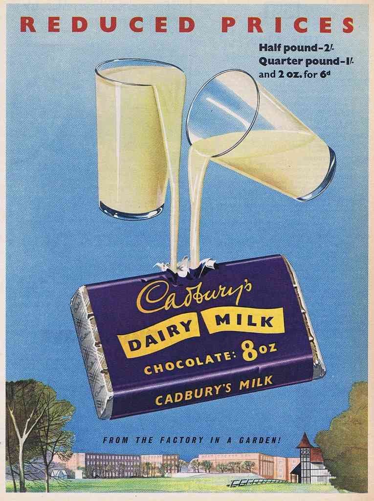 Cadburys Chocolates 1950S Reduced advert A4 Photo Print