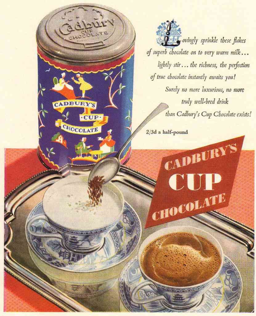 Cadburys Chocolates Cup 1950S 2 advert A4 Photo Print