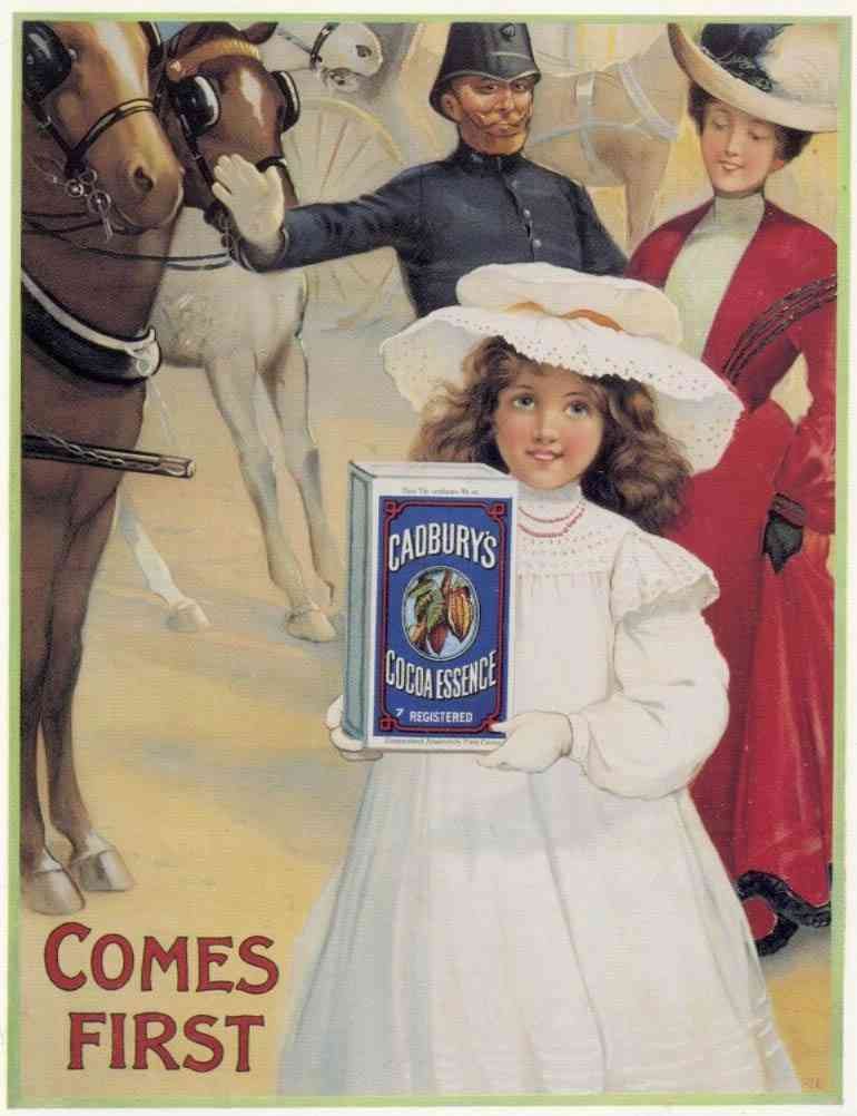 Cadburys Chocolates Girl 1920S advert A4 Photo Print