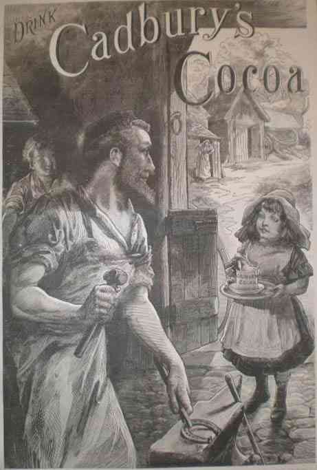 Cadburys Cocoa Muscular Strength 1880S advert A4 Photo Print