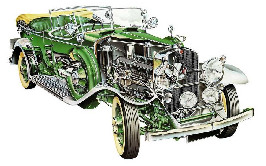 Cadillac V16 cutaway A4 Photo Print