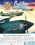 Cadillac Warhawk Engine Vintage Retro Advert Poster A4 Photo Print