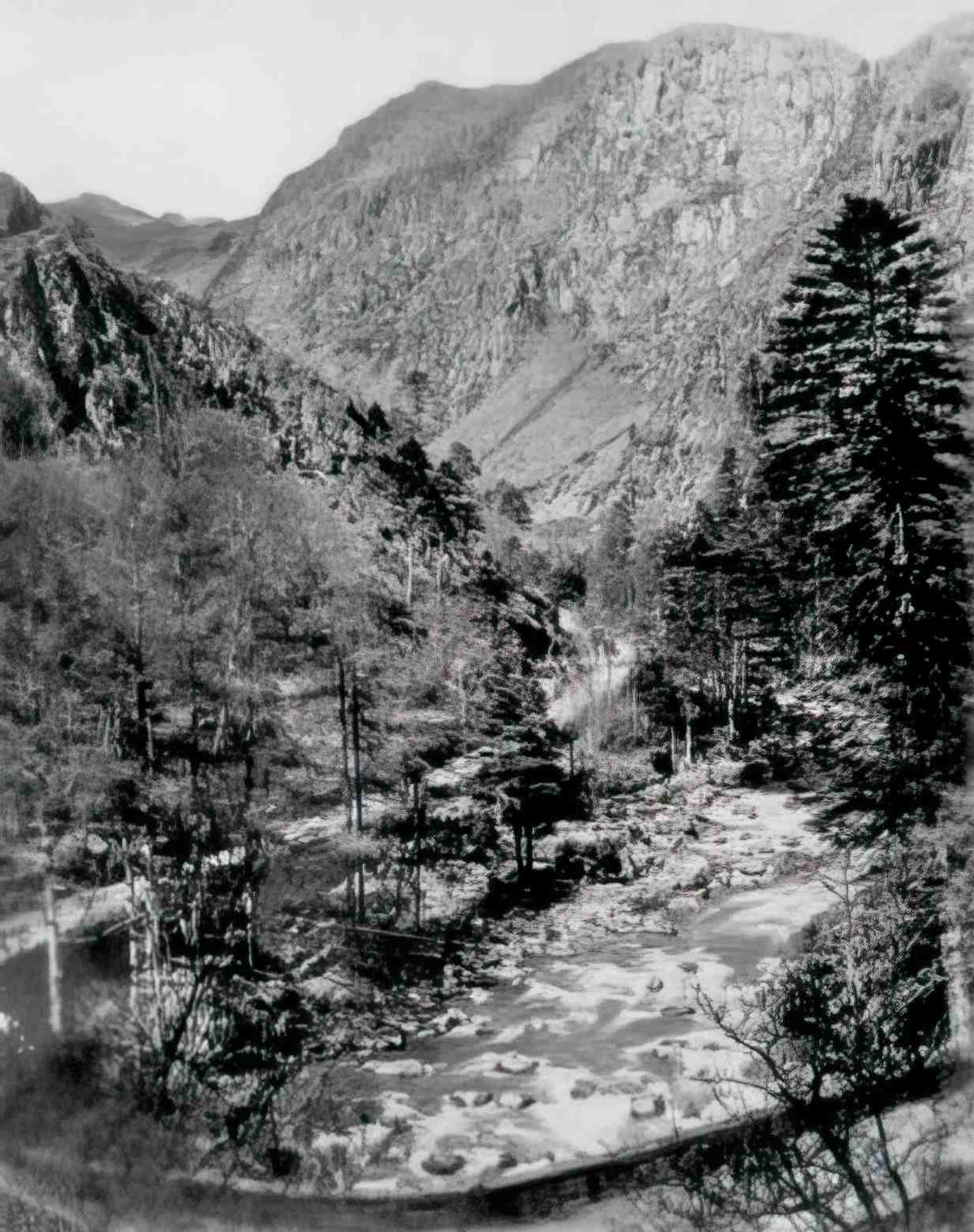 Caernarfonshire Aberglaslyn Pass Vintage A4 Photo Print