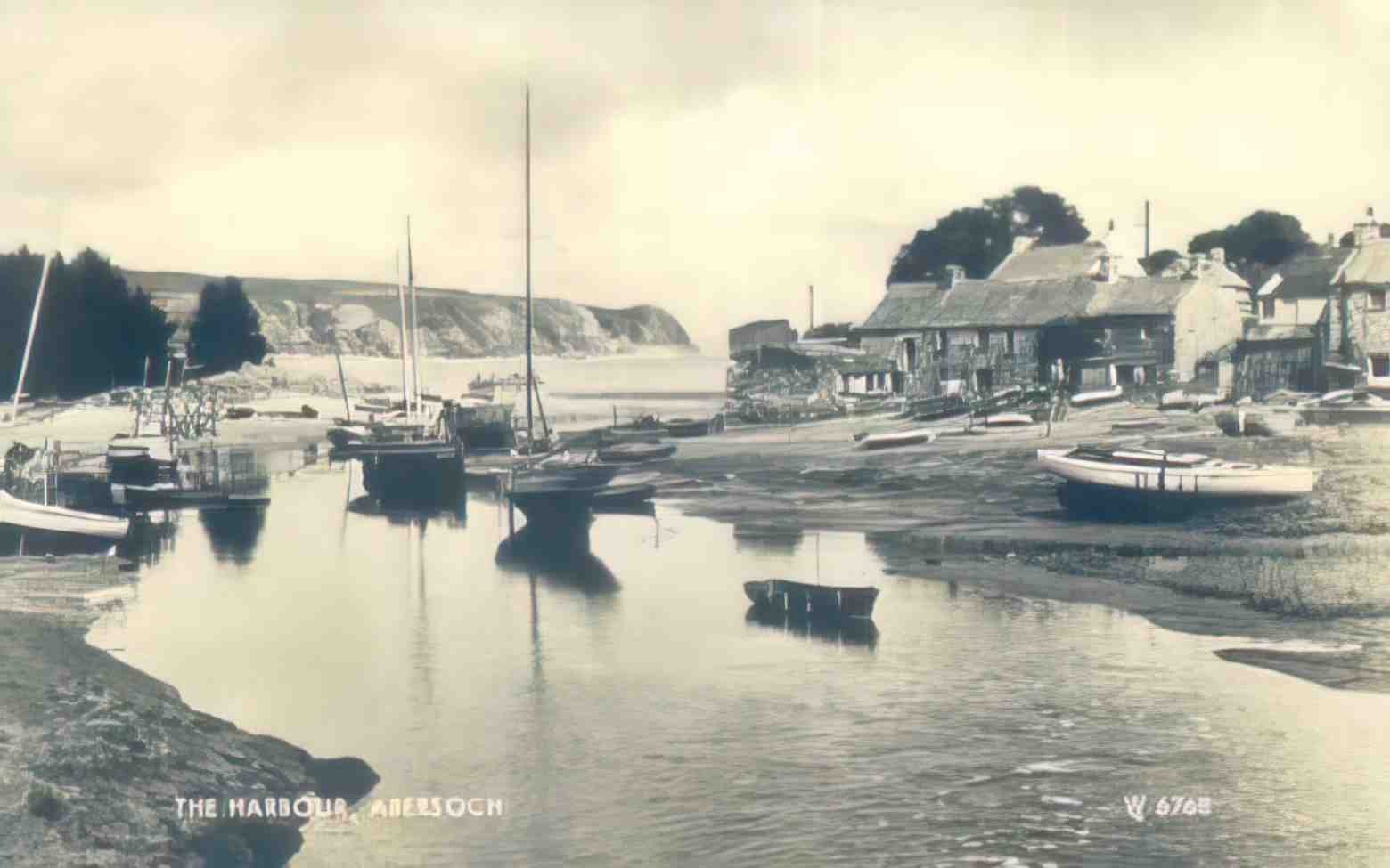 Caernarfonshire Abersoch Harbour 1960's Vintage A4 Photo Print