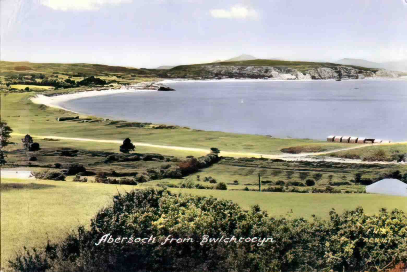 Caernarfonshire Abersoch from Bwlchtocyn Vintage A4 Photo Print