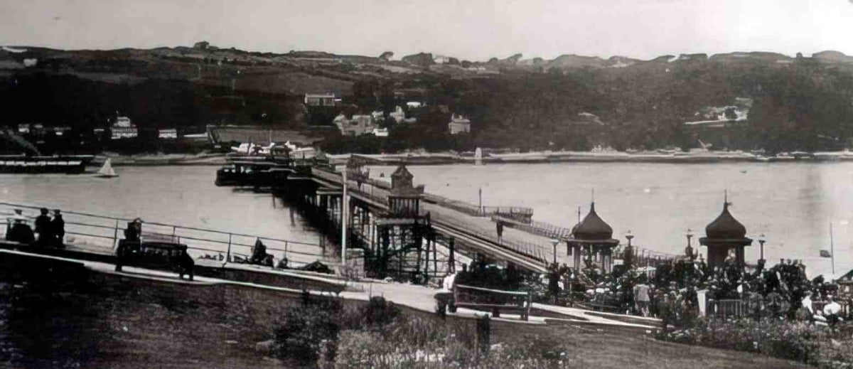 Caernarfonshire Bangor Pier 12110078 Vintage A4 Photo Print