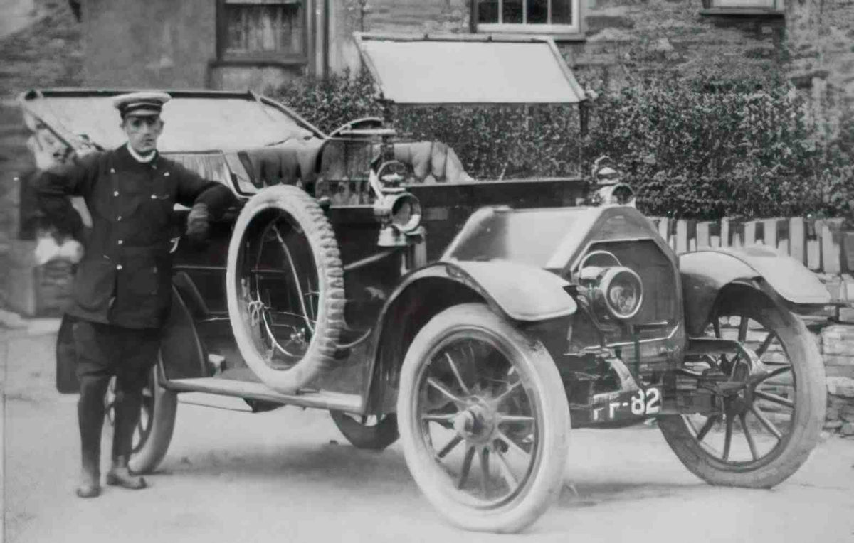 Caernarfonshire Bangor registered vintage car circa 1920 Registration FF 82 A4 Vintage A4 Photo Print