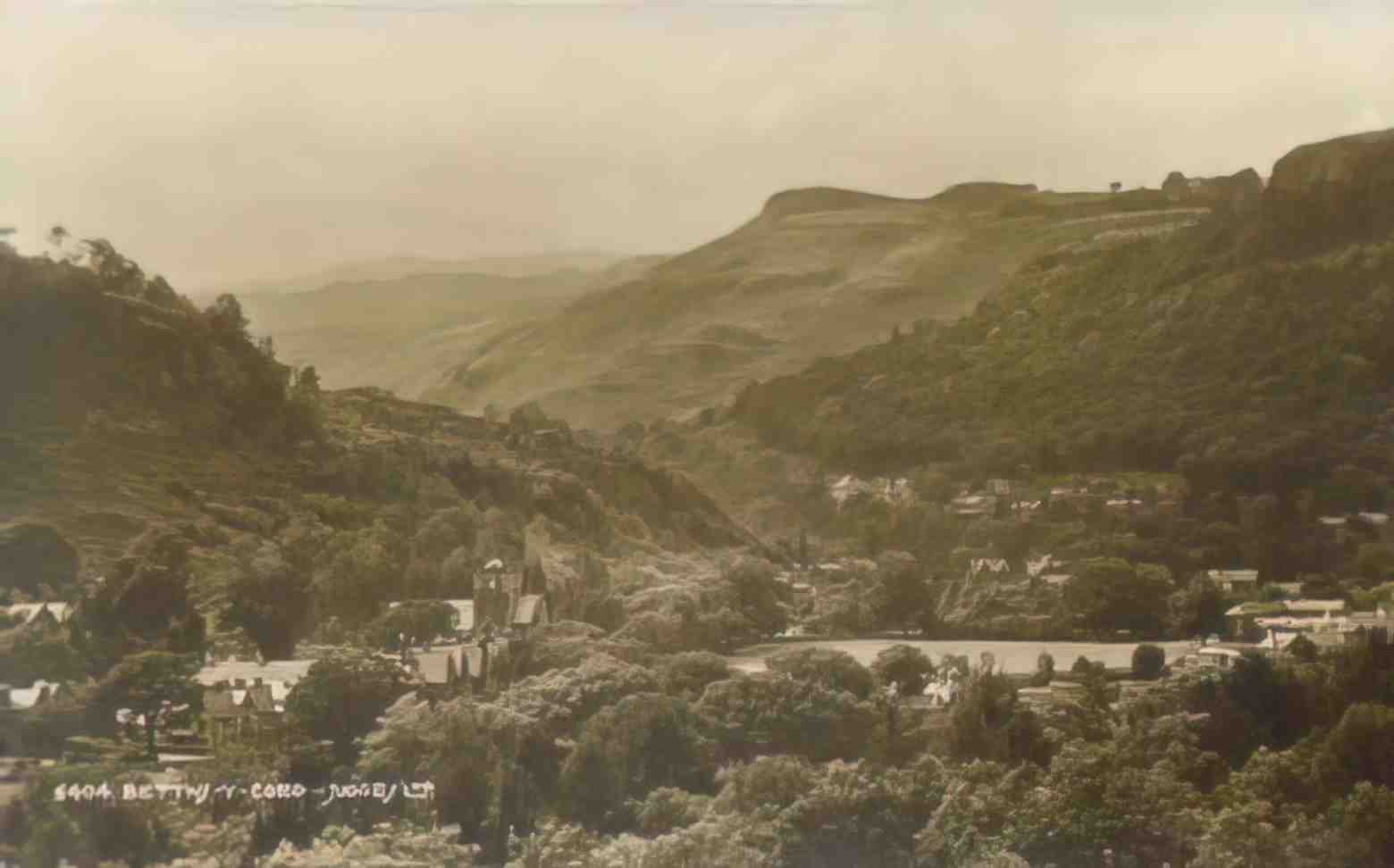 Caernarfonshire Betws y Coed General View 1920s Vintage A4 Photo Print