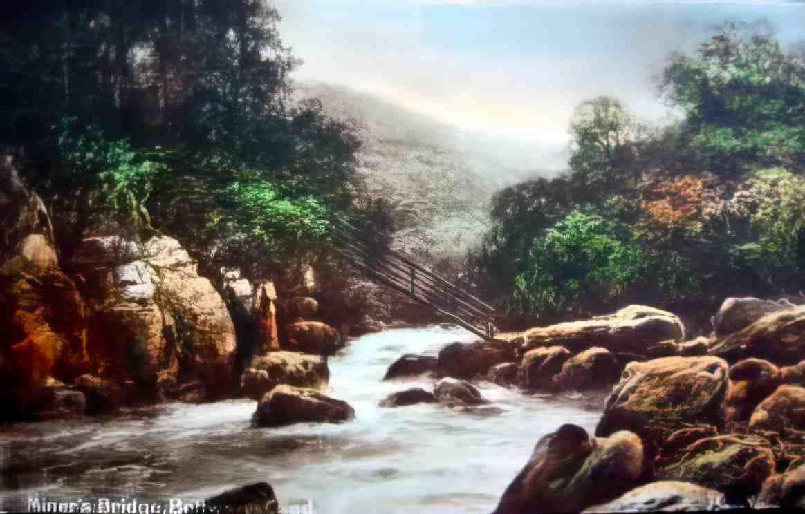 Caernarfonshire Betws y Coed Miners Bridge 1910s Vintage A4 Photo Print