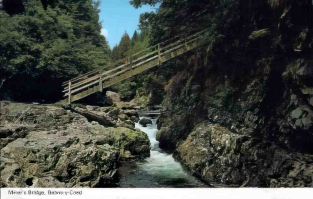Caernarfonshire Betws y Coed Miners Bridge Colour Vintage A4 Photo Print