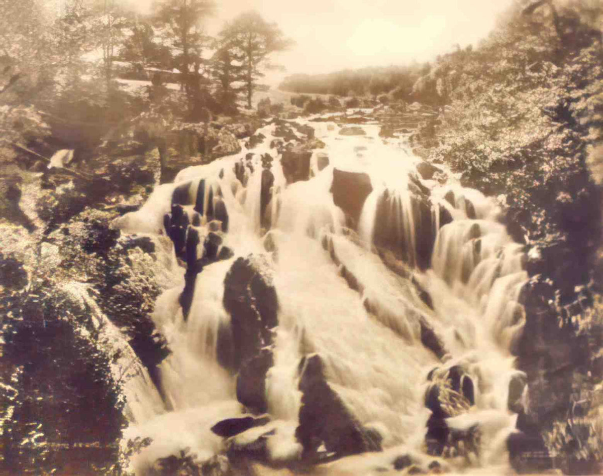 Caernarfonshire Betws y Coed Swallow Falls Vintage A4 Photo Print