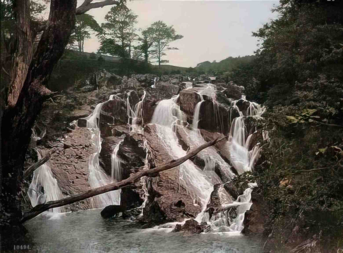 Caernarfonshire Betws y Coed Swallow Falls3 Vintage A4 Photo Print