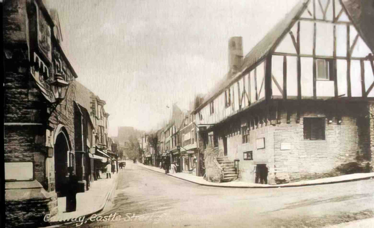 Caernarfonshire Conwy Aber Conwy Castle Street 12080078 Vintage A4 Photo Print