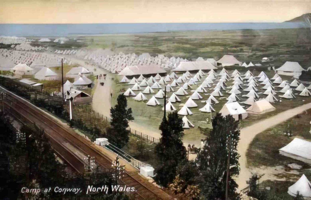 Caernarfonshire Conwy Camp 12080104 Vintage A4 Photo Print