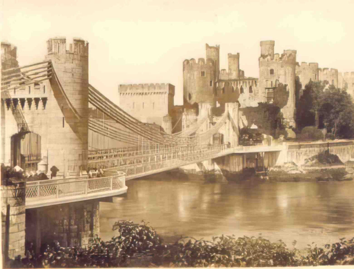 Caernarfonshire Conwy Castle Vintage A4 Photo Print