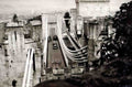 Caernarfonshire Conwy Suspension Bridge from Castle 12080133 Vintage A4 Photo Print