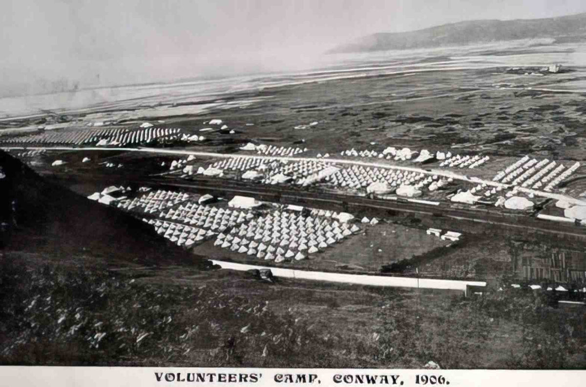 Caernarfonshire Conwy Volunteers Camp 1906 12080101 Vintage A4 Photo Print
