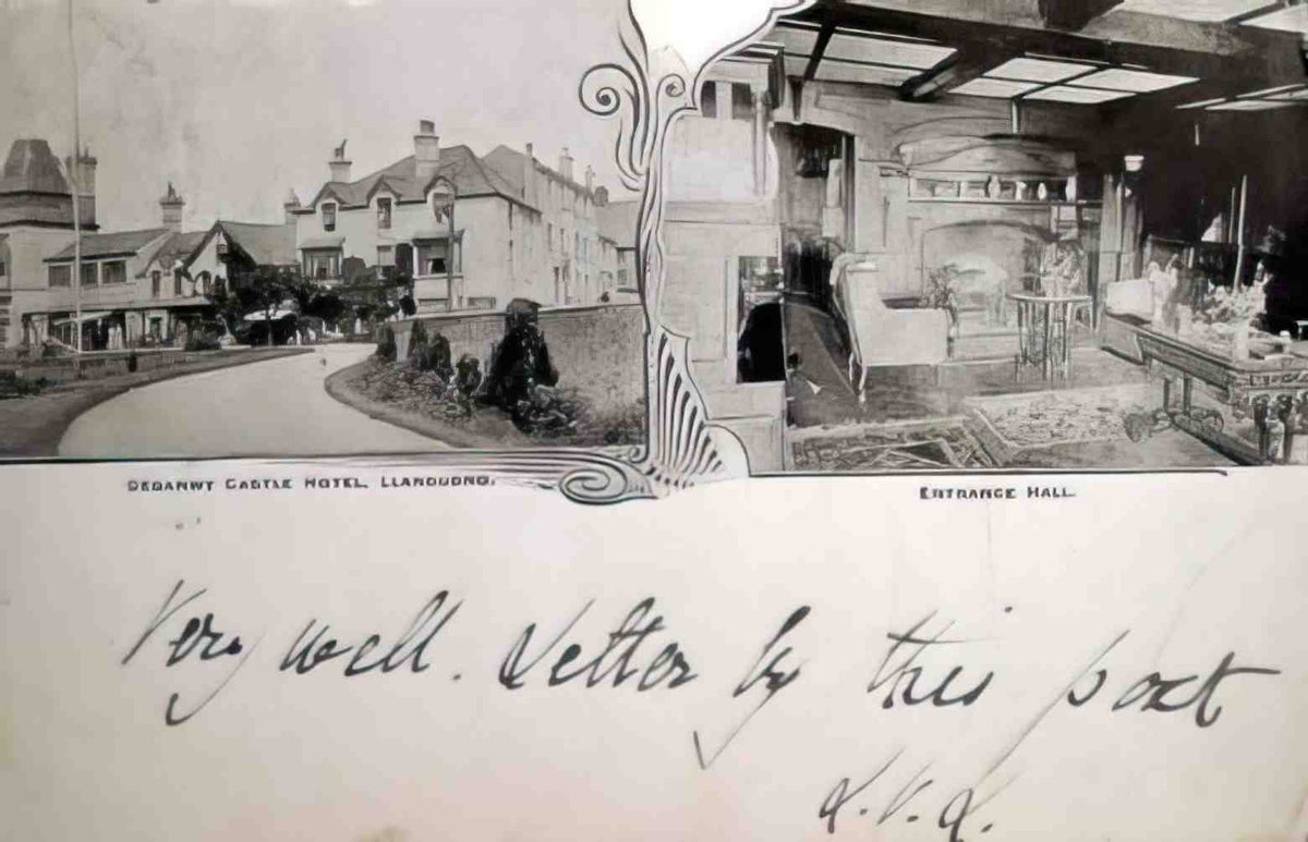 Caernarfonshire Deganwy Castle Hotel 1902 Vintage A4 Photo Print