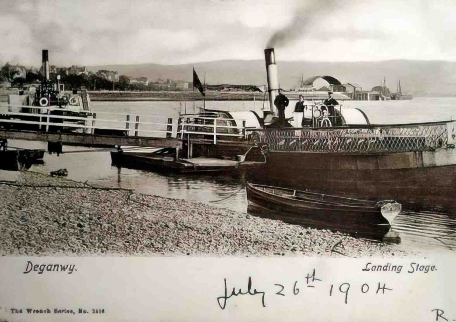 Caernarfonshire Deganwy Landing Stage 1904 Vintage A4 Photo Print