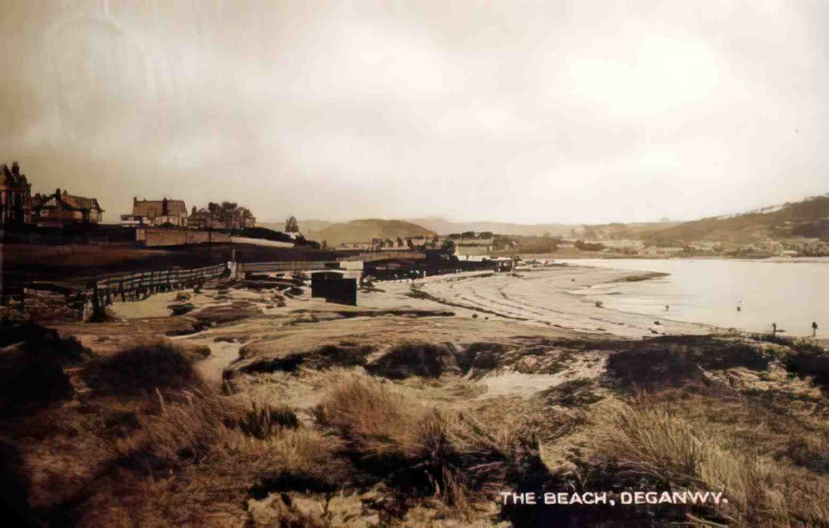 Caernarfonshire Deganwy The Beach 1919 Vintage A4 Photo Print
