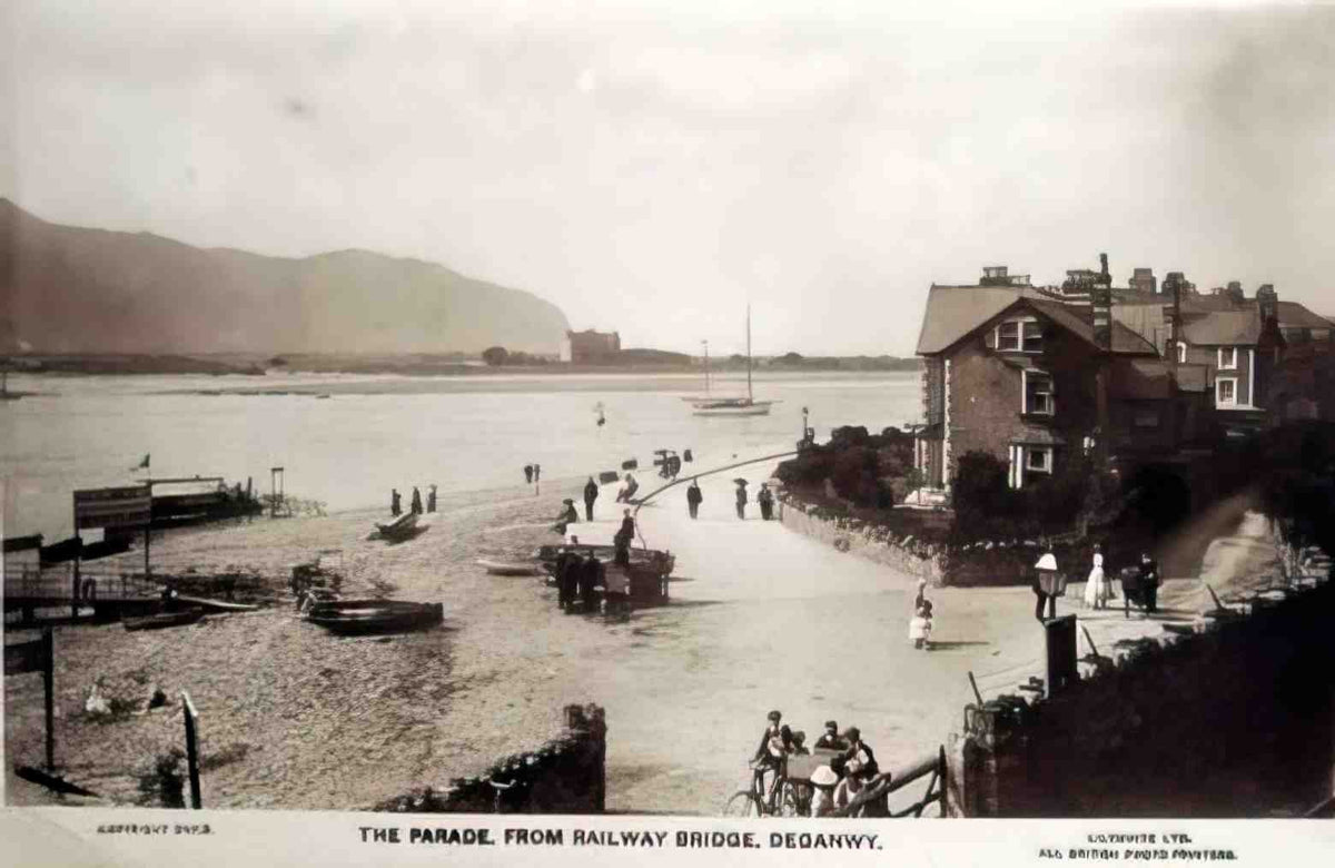 Caernarfonshire Deganwy The Parade from the Railway Bridge 1922 Vintage A4 Photo Print