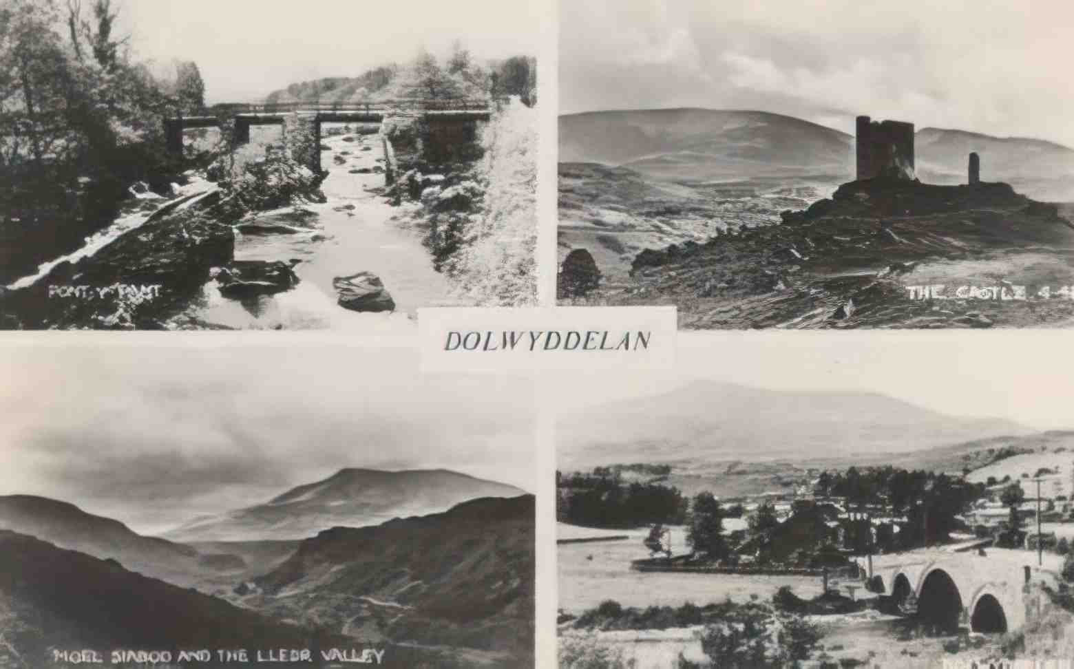 Caernarfonshire Dolwyddelan Multicard Vintage A4 Photo Print