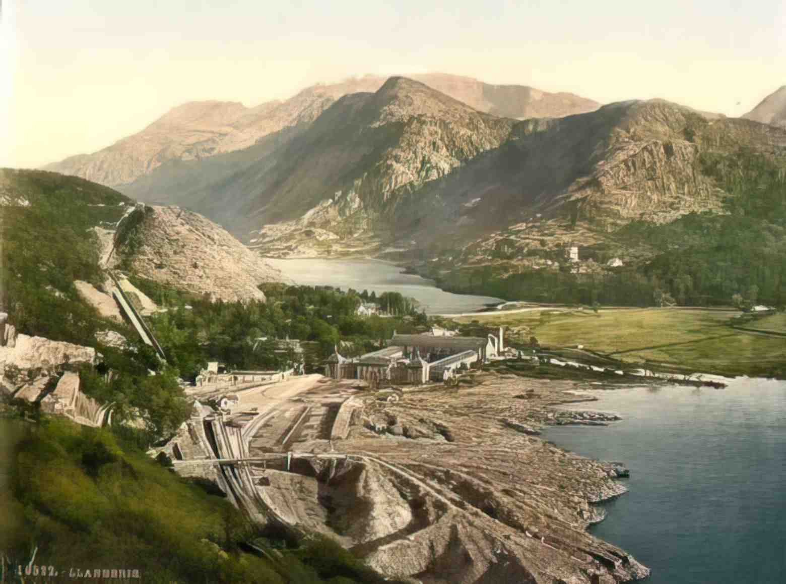 Caernarfonshire Llanberis General View Vintage A4 Photo Print