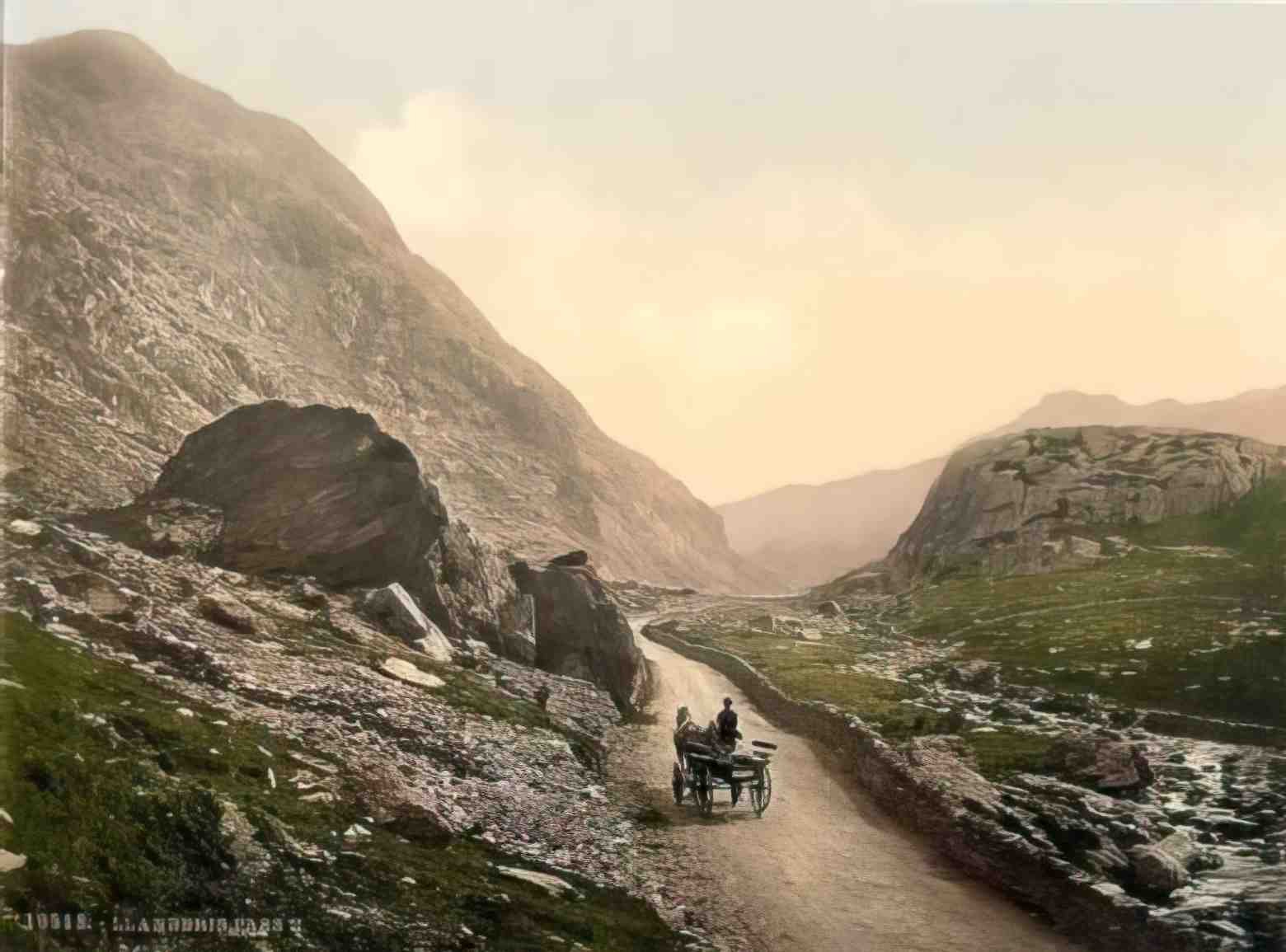 Caernarfonshire Llanberis Pass2 Vintage A4 Photo Print
