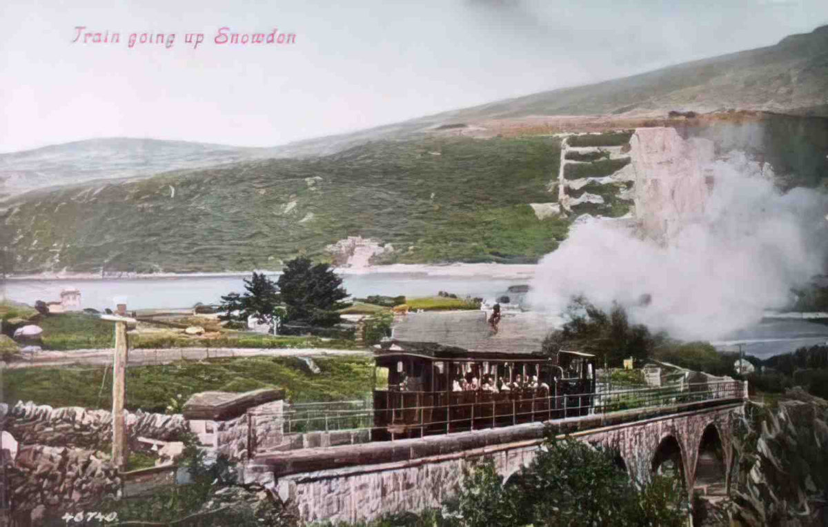 Caernarfonshire Llanberis Snowdon Train 1910s Vintage A4 Photo Print