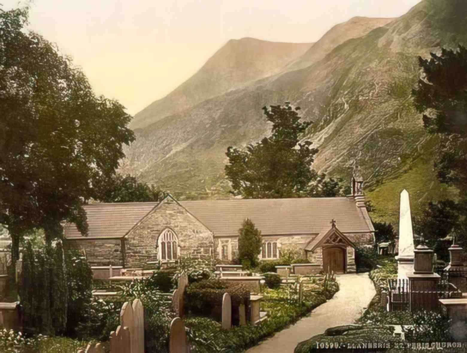 Caernarfonshire Llanberis St Peris Vintage A4 Photo Print