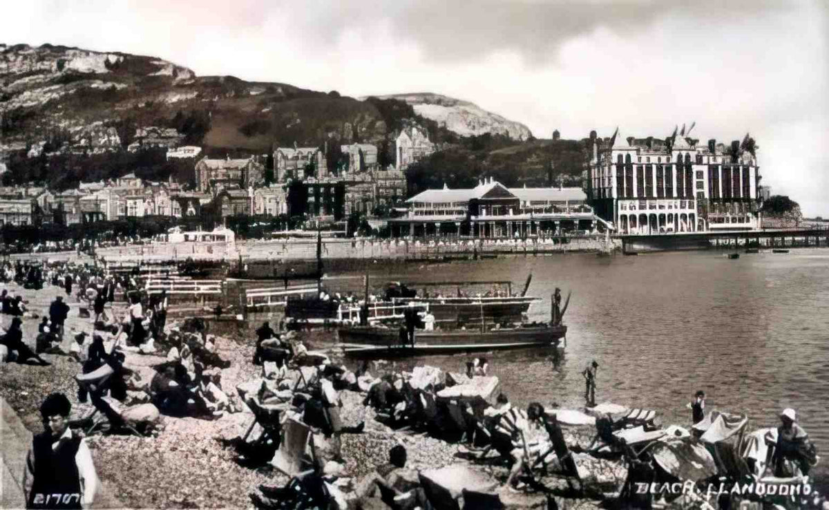 Caernarfonshire Llandudno 2 1930's Vintage A4 Photo Print