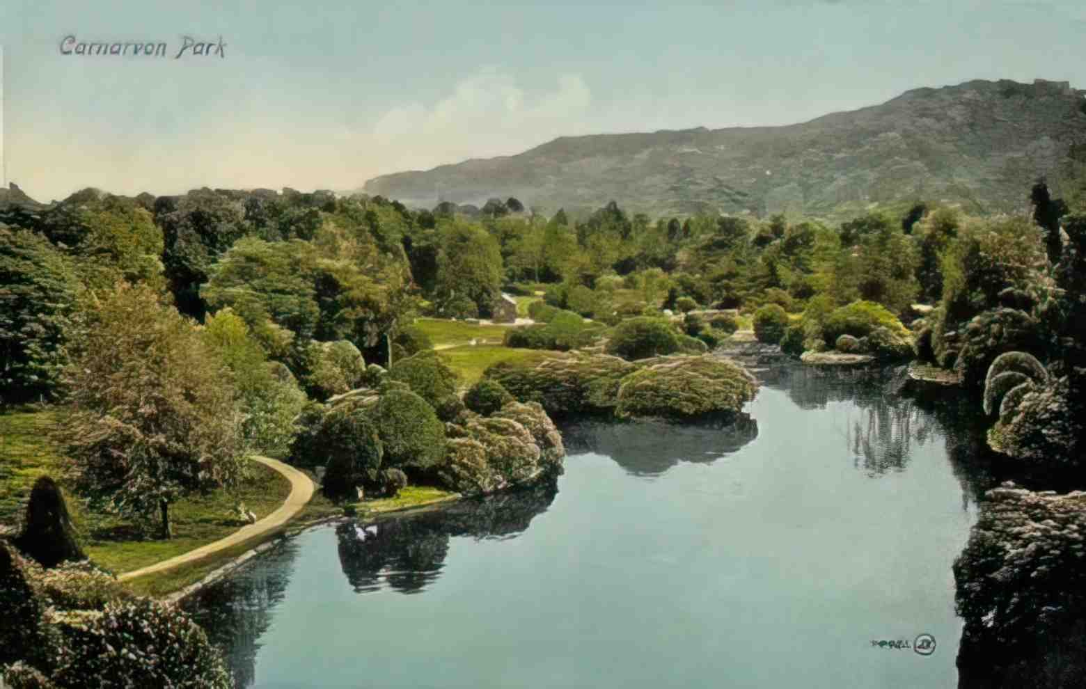 Caernarfonshire Llandudno Caernarvon Park 1910's Vintage A4 Photo Print