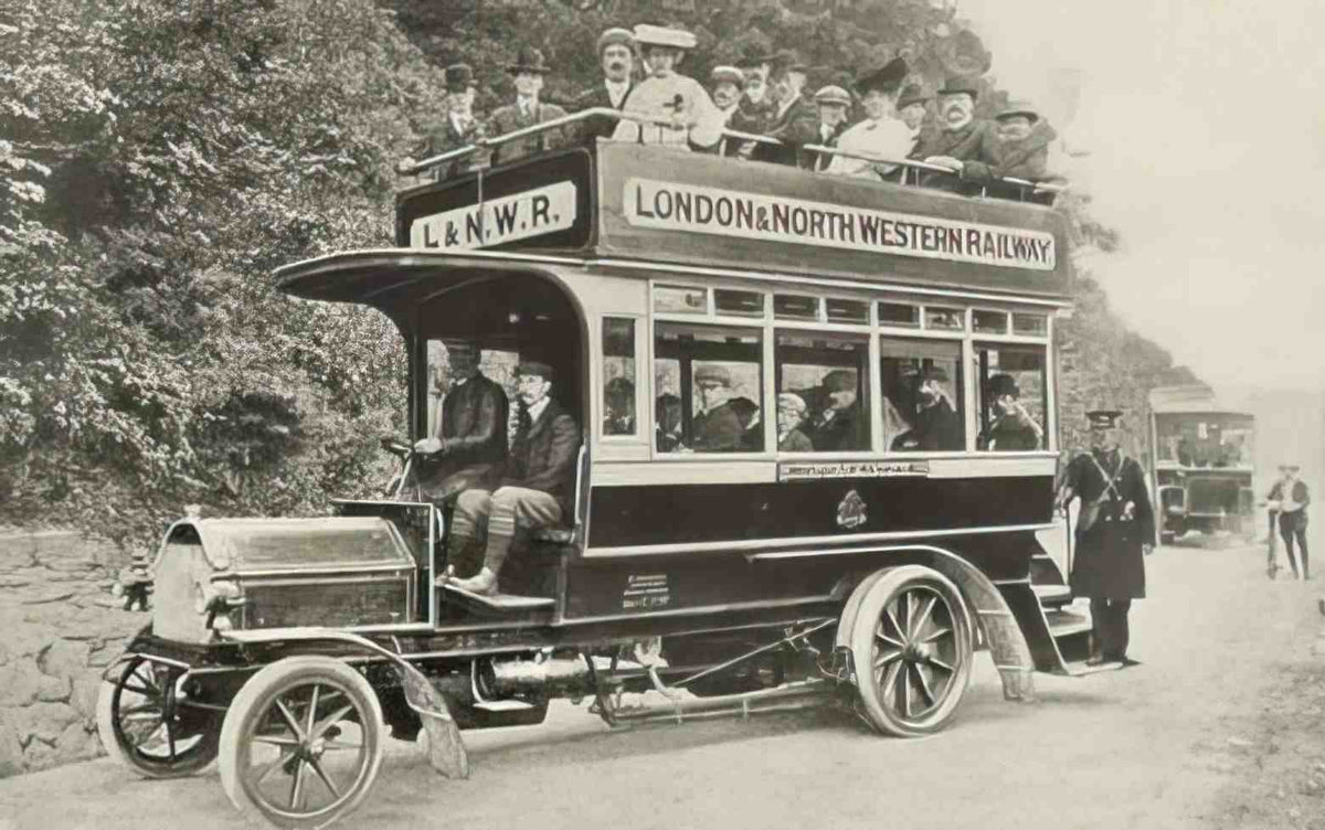 Caernarfonshire Llandudno Colwyn Omnibus Vintage A4 Photo Print