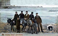 Caernarfonshire Llandudno Donkeys Vintage A4 Photo Print