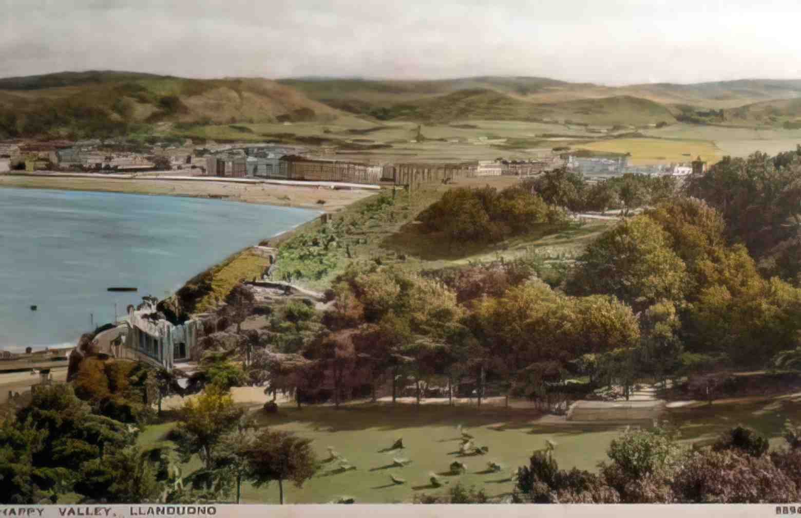 Caernarfonshire Llandudno Happy Valley Vintage A4 Photo Print