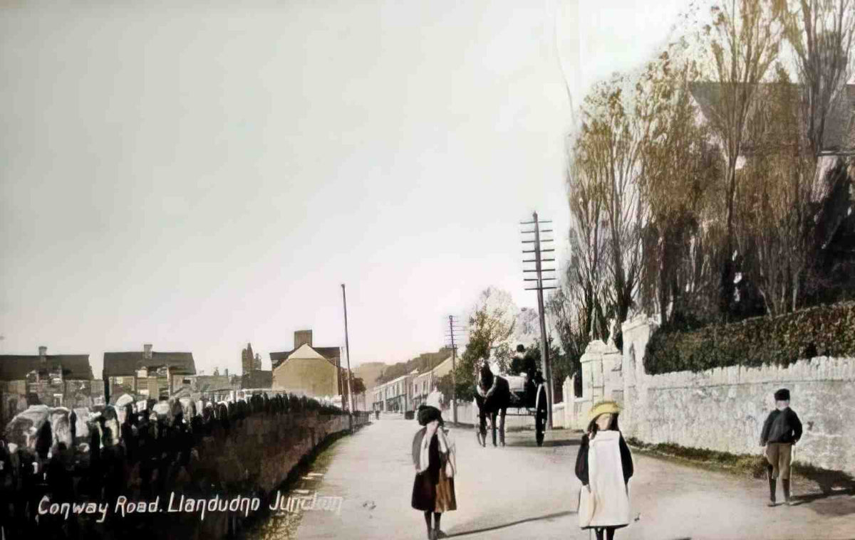 Caernarfonshire Llandudno Junction Conway Road II Vintage A4 Photo Print