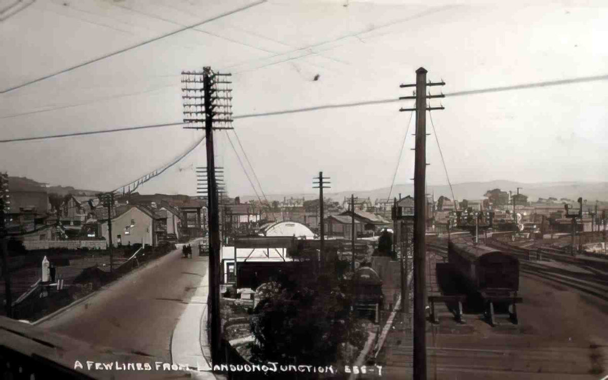 Caernarfonshire Llandudno Junction Rail Lines 1922 Vintage A4 Photo Print