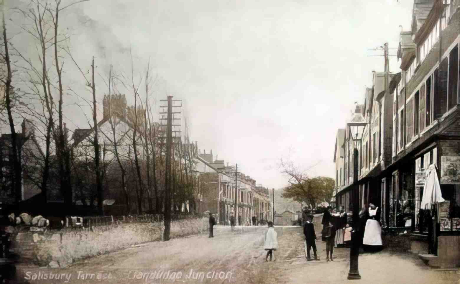 Caernarfonshire Llandudno Junction Salisbury Terrace 1909 Vintage A4 Photo Print