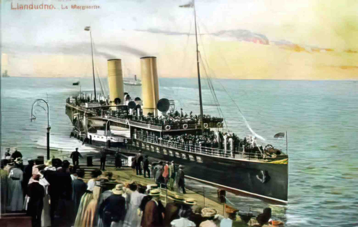 Caernarfonshire Llandudno La Marguerite 1905 Vintage A4 Photo Print