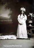 Caernarfonshire Llandudno May Queen 1910 Vintage A4 Photo Print