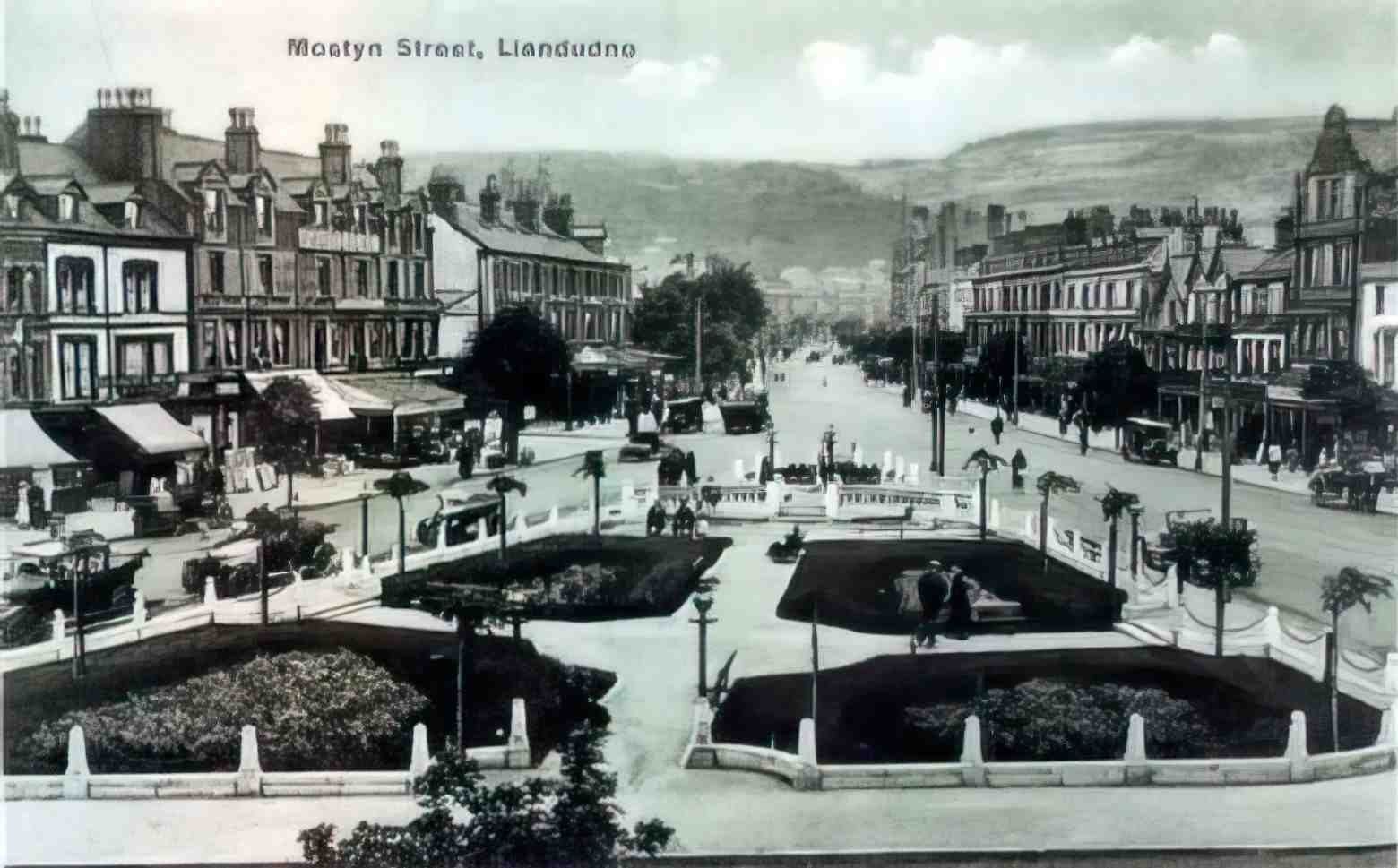 Caernarfonshire Llandudno Mostyn Street 1920s Vintage A4 Photo Print