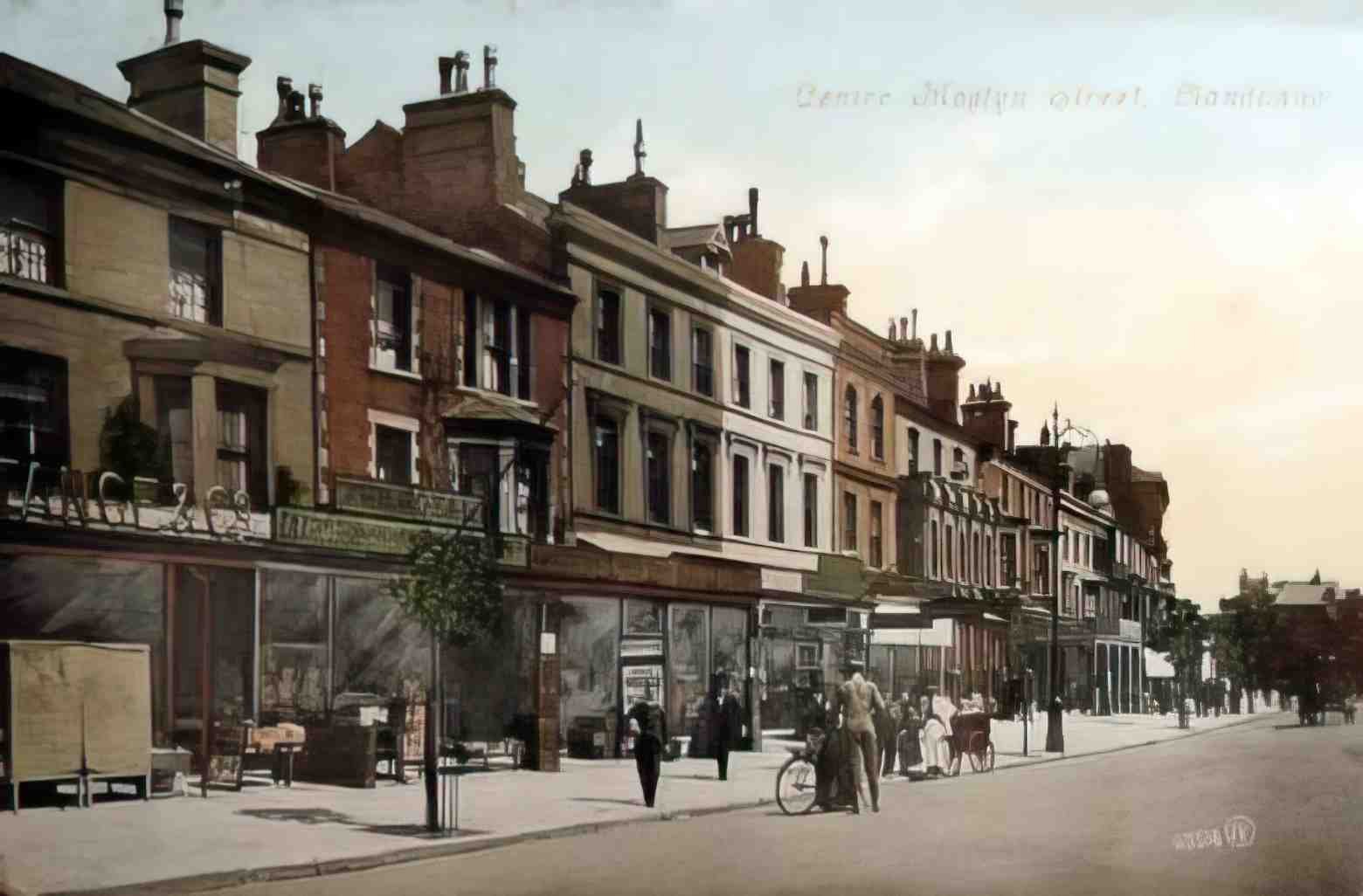 Caernarfonshire Llandudno Mostyn Street Centre 1910 Vintage A4 Photo Print