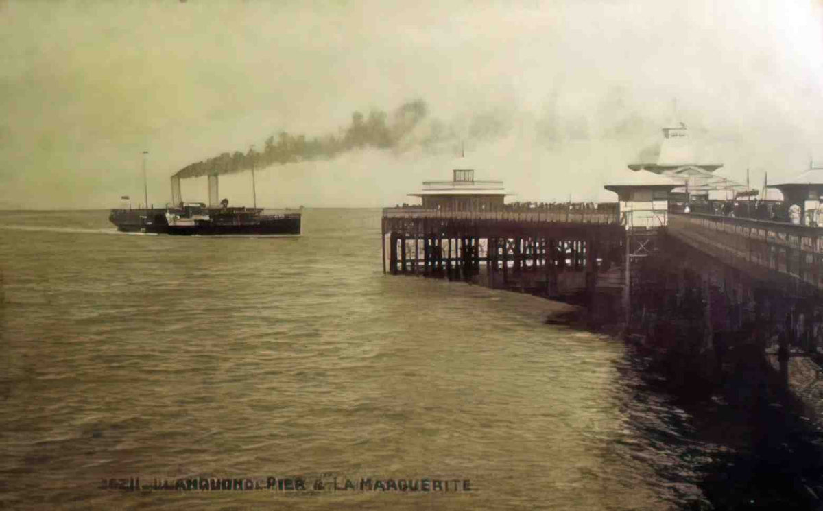 Caernarfonshire Llandudno Pier and St Marguerite 1925 Vintage A4 Photo Print