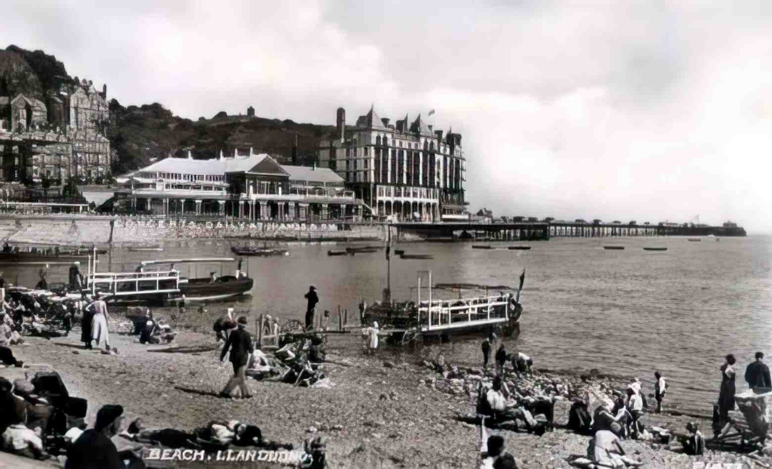 Caernarfonshire Llandudno Prom 1930s Vintage A4 Photo Print