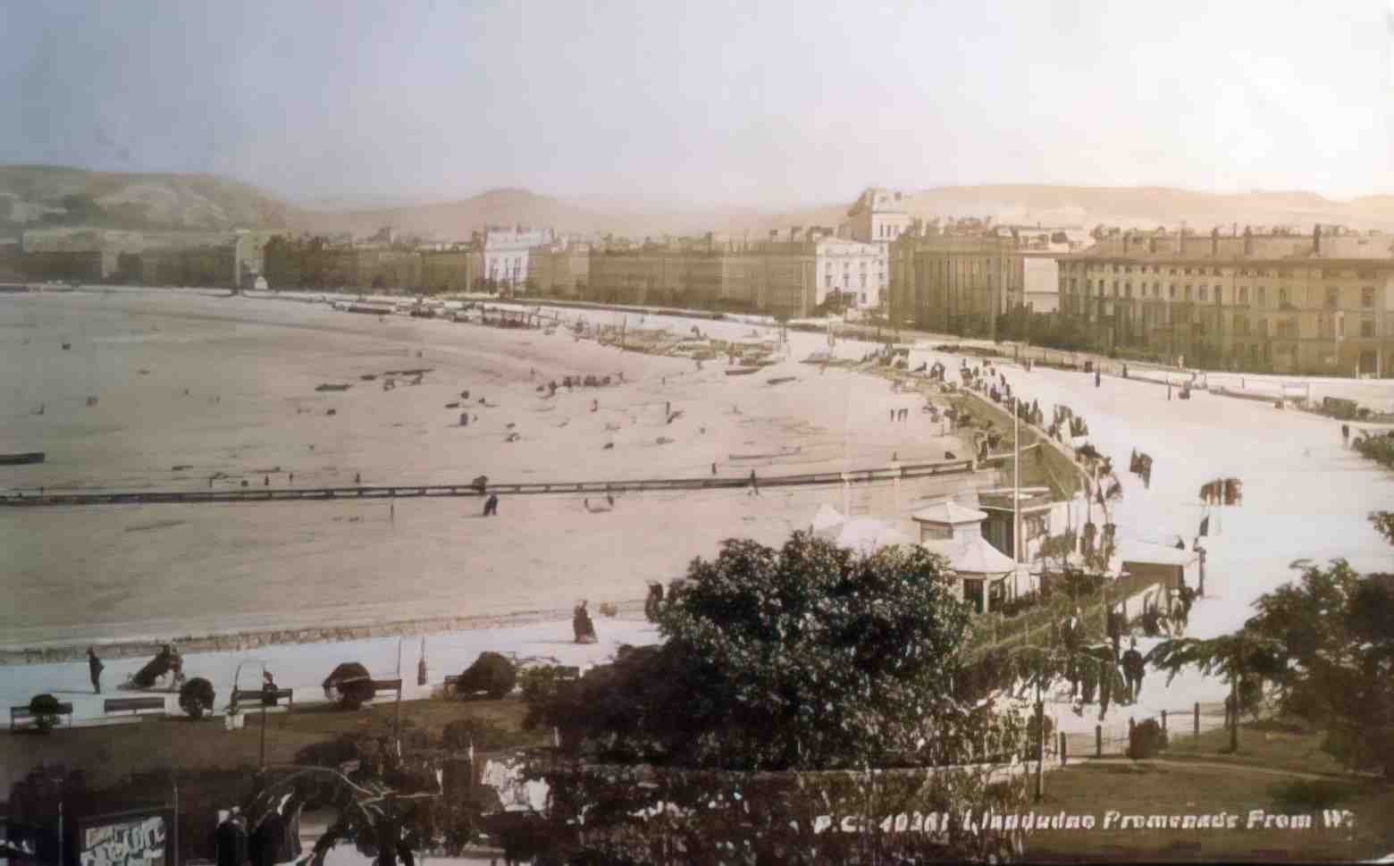 Caernarfonshire Llandudno Promenade from the West 1908 Vintage A4 Photo Print
