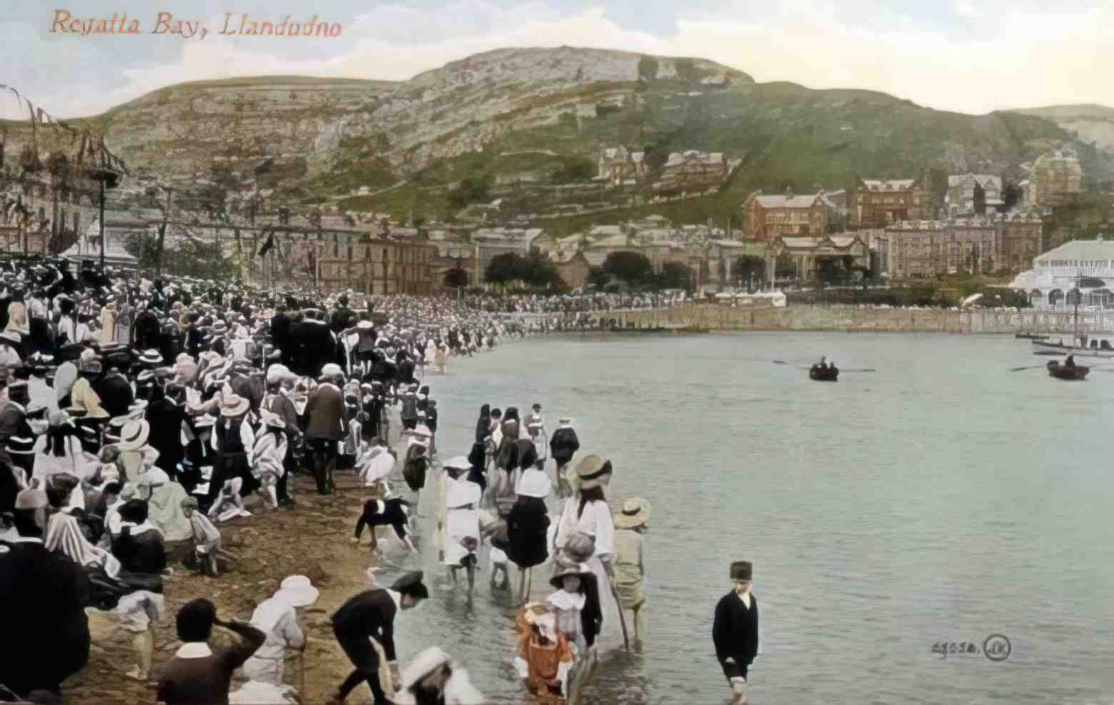 Caernarfonshire Llandudno Regatta Bay Vintage A4 Photo Print