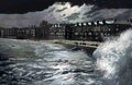 Caernarfonshire Llandudno Rough Sea 1910s Vintage A4 Photo Print